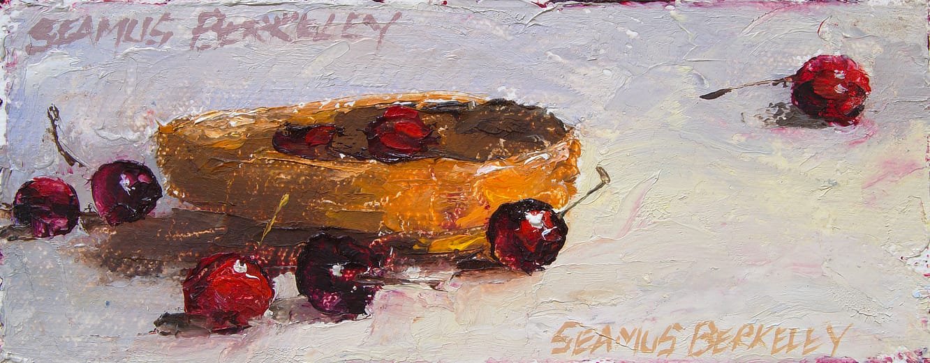 Cherries in a Basket Painting Seamus Berkeley