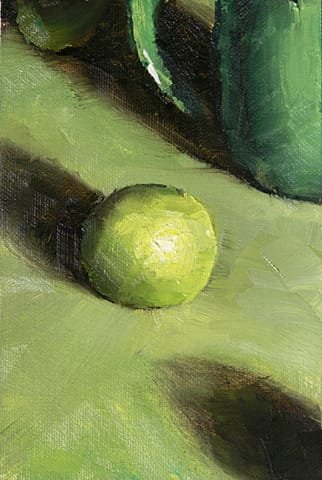 Limes on Green Painting Seamus Berkeley