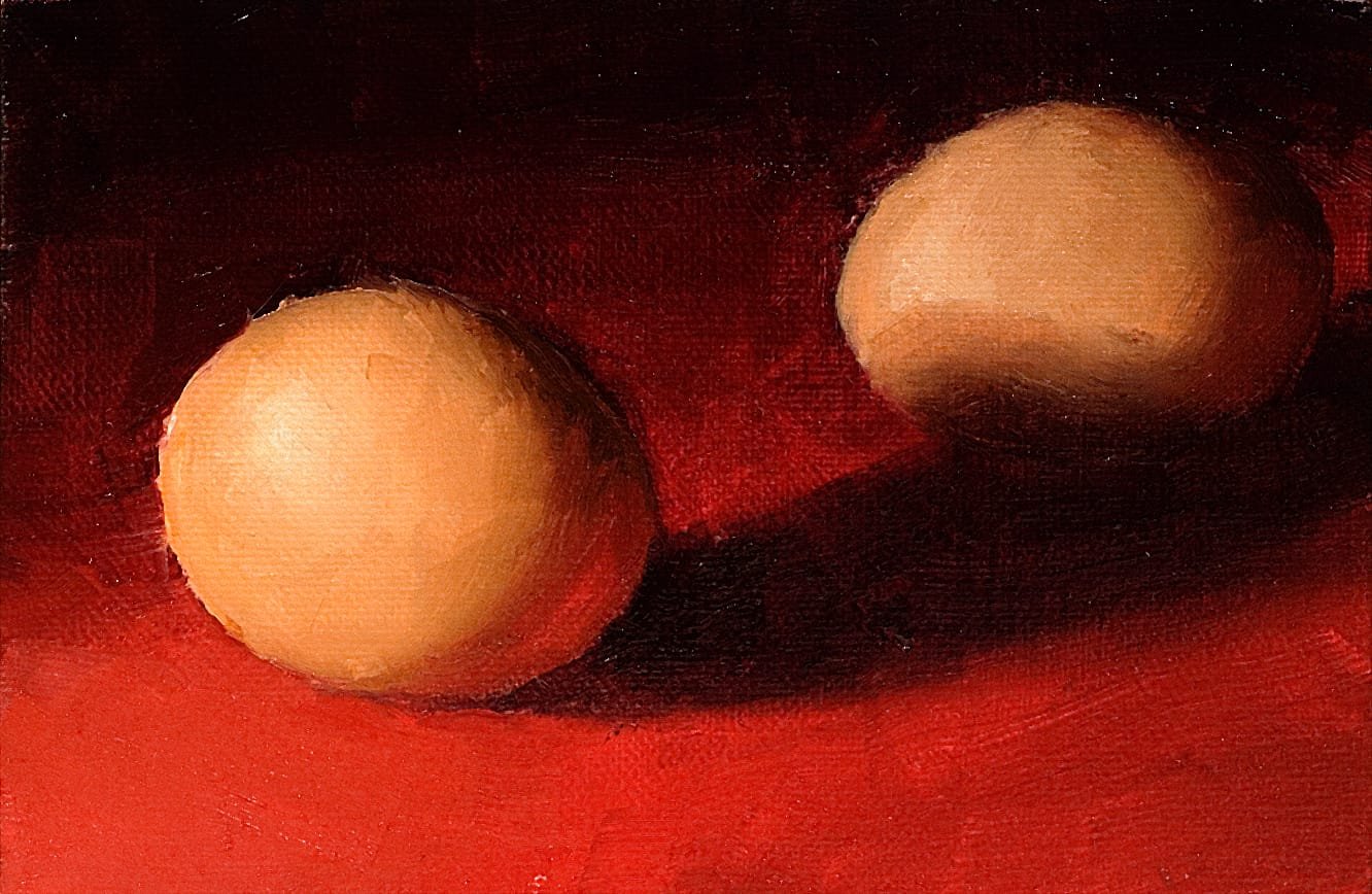 Two Eggs Painting Seamus Berkeley